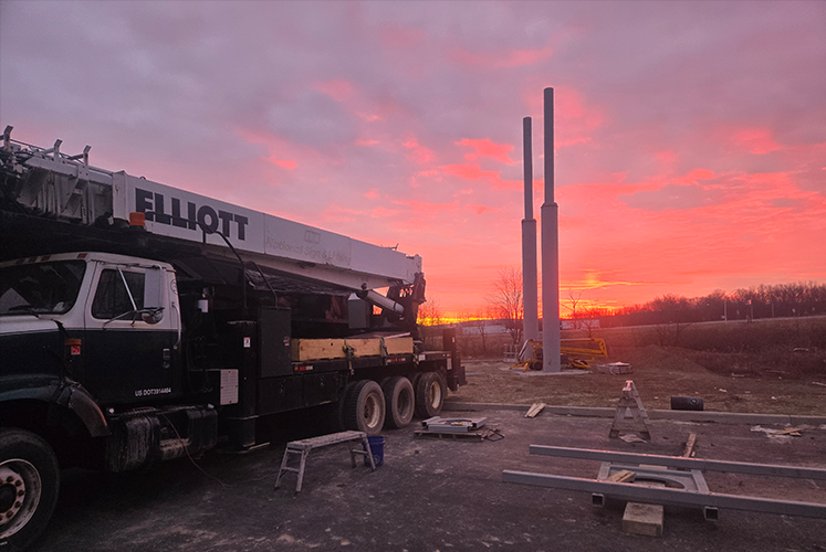 High Rise Sign Construction